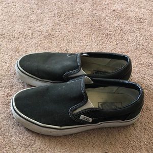 Black slip-on Vans